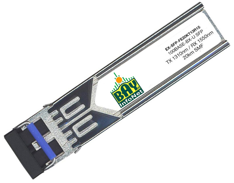 EX-SFP-FE20KT13R15-BIT Juniper 100BASE-BXU Wavelength 1310nm (TX) 1550nm (RX) Reach 20KM SMF  SFP 3rd Party Transceiver