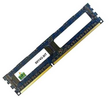 9XY4G Dell 3rd Party 1GB PC3-10600 DDR3-1333 1Rx8 240-pin ECC Registered RDIMM Memory