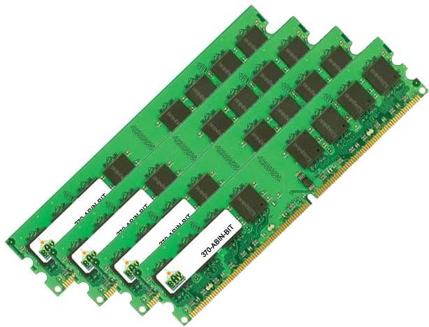 370-ABIN Dell 3rd Party 32GB Kit (4x8GB) PC3-12800 DDR3-1600 240-pin ECC Registered RDIMM Memory