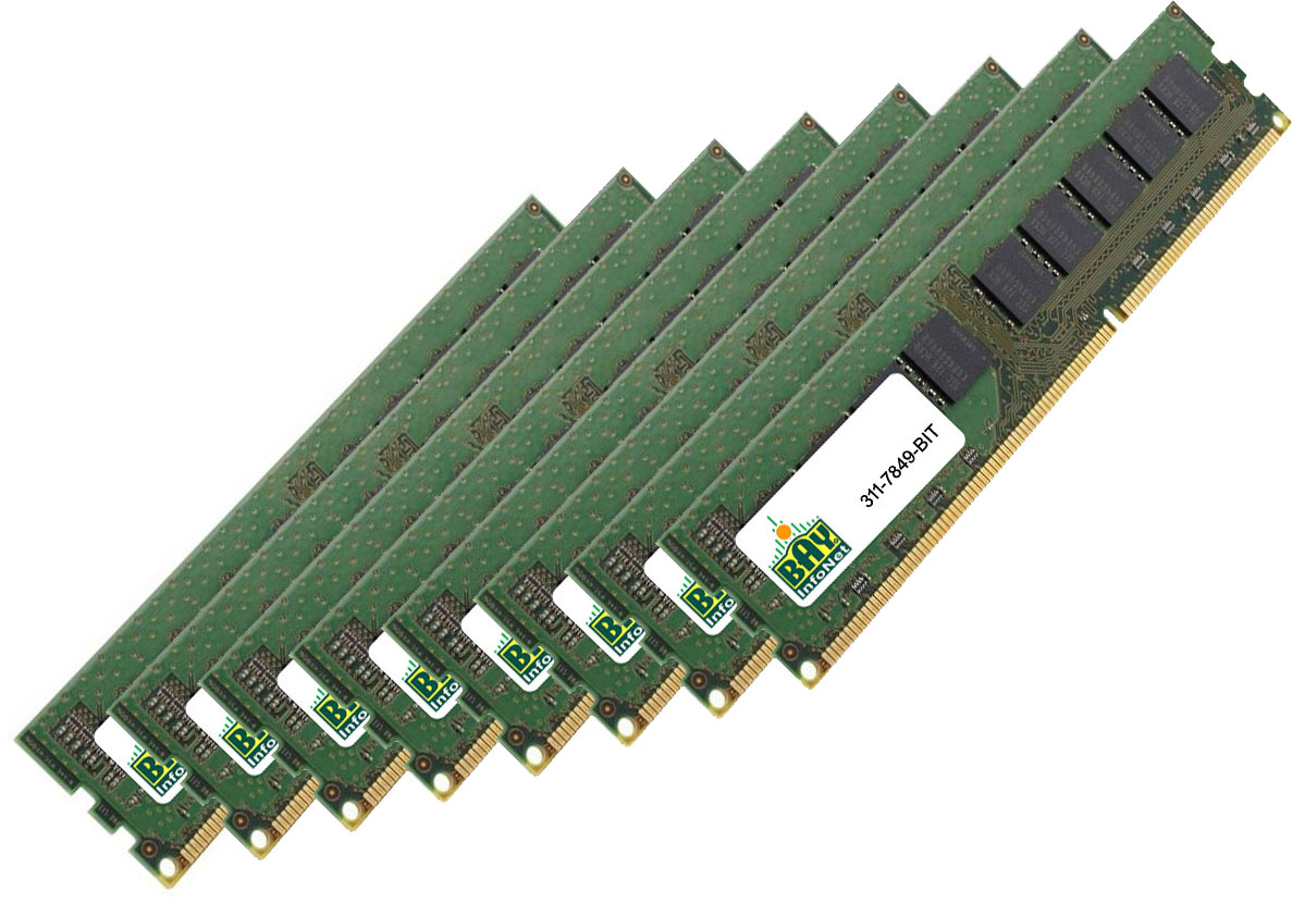 311-7849 Dell 3rd Party 8GB Kit (8x1GB) PC2-5300 DDR2-667 240-Pin ECC Fully Buffered DIMM Memory