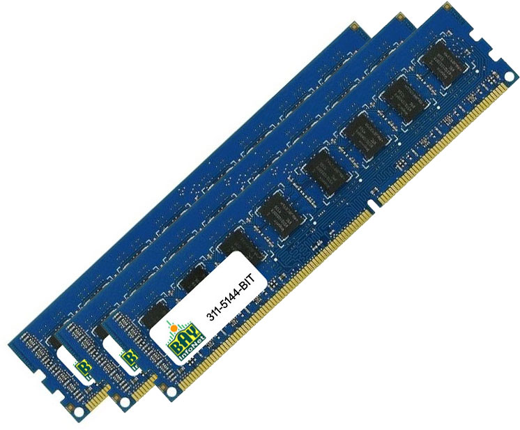 311-5144 Dell 3rd Party 3GB Kit (3x1GB) DDR2-667MHz PC2-5300 non-ECC Unbuffered DIMM Memory
