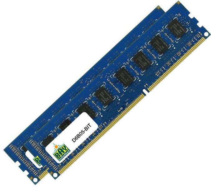 D6B05 Dell 3rd Party 2GB Kit (2x1GB) DDR2-533MHz PC2-4200 non-ECC Unbuffered DIMM Memory